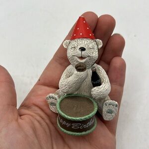 Coca Cola Polar Bear Cubs Happy Birthday Collectible Figure Mini